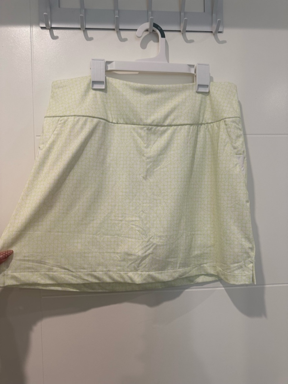 adidas Light Yellow Geo-Print Mini Skort
